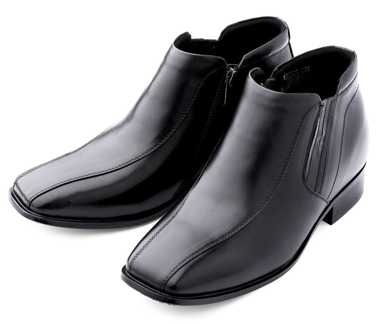 CALDEN - K99805 - 3.2 Inches Taller (Black) Zipper Boots Tallmenshoes.com