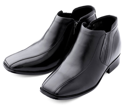 CALDEN - K99805 - 3.2 Inches Taller (Black) Zipper Boots Tallmenshoes.com