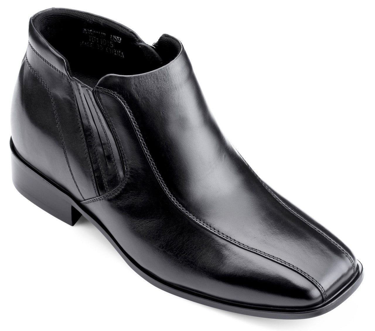 CALDEN - K99805 - 3.2 Inches Taller (Black) Zipper Boots Tallmenshoes.com