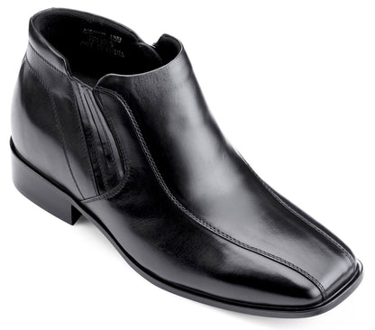 CALDEN - K99805 - 3.2 Inches Taller (Black) Zipper Boots Tallmenshoes.com