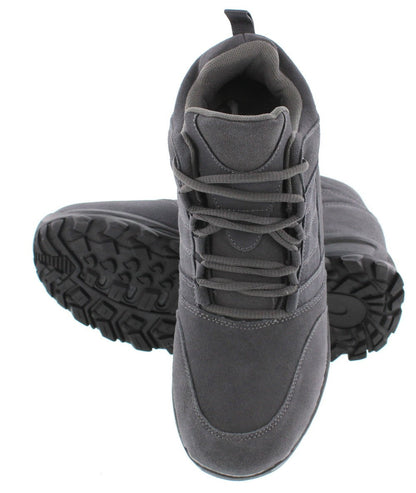 CALTO - H0032 - 4 Inches Taller (Grey) - Hiking Style Boots Tallmenshoes.com