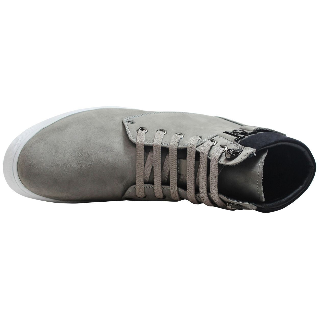 CALTO - T53120 - 2.6 Inches Taller (Nubuck Grey) - High top sneak-boot Tallmenshoes.com