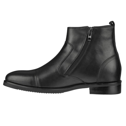 CALTO - S28001 - 3.2 Inches Taller (Black) - Lightweight - Zipper Boots Tallmenshoes.com