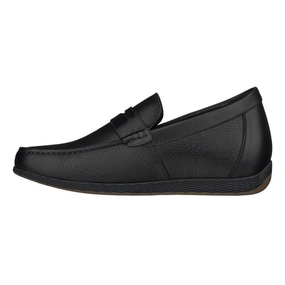 CALTO Black Penny Loafer Elevator Shoes - 2.4 Inches - S1090 Tallmenshoes.com