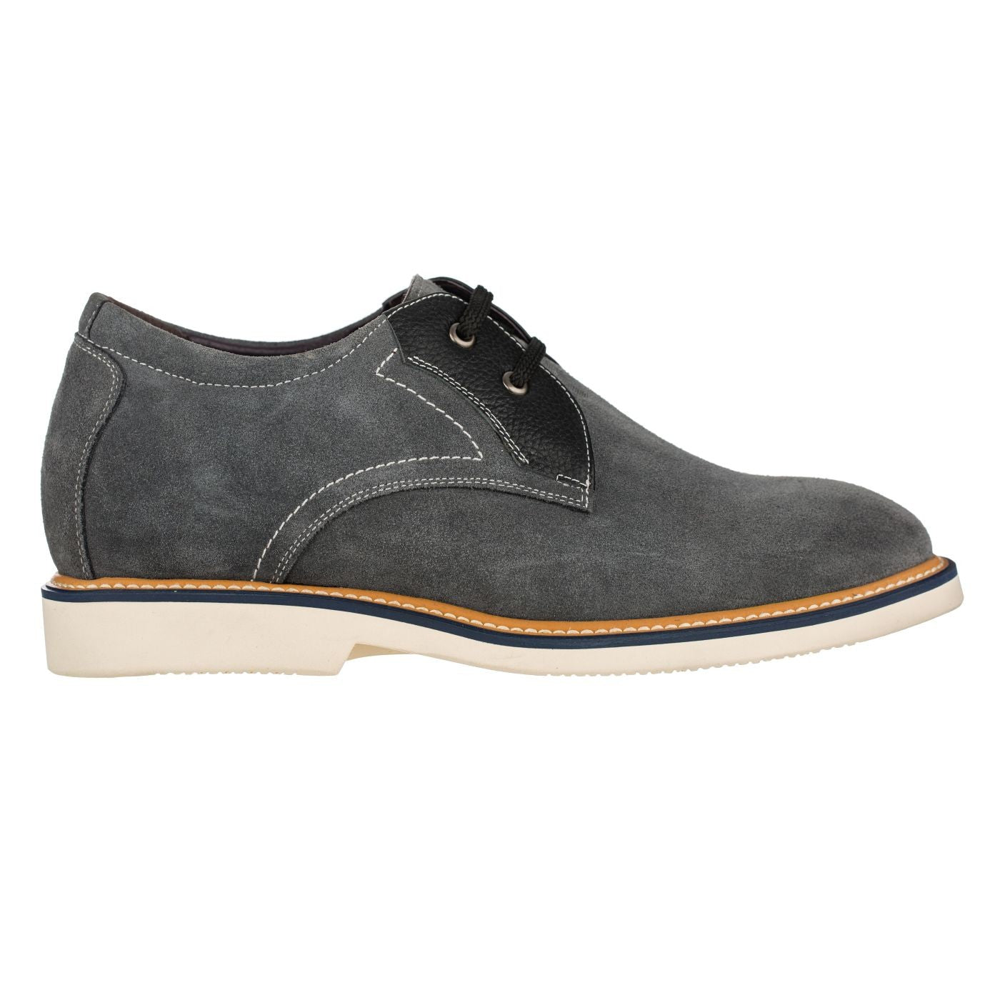 CALTO Business Casual Grey Leather Shoes 2.8 Inch  - Y42023 Tallmenshoes.com