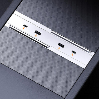 65W USB Hub for Model 3 Highland/Model Y Juniper | Dual USB-C + Dual USB-A | Fast Charging Tesery Official Store
