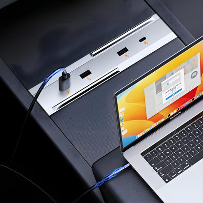 65W USB Hub for Model 3 Highland/Model Y Juniper | Dual USB-C + Dual USB-A | Fast Charging Tesery Official Store
