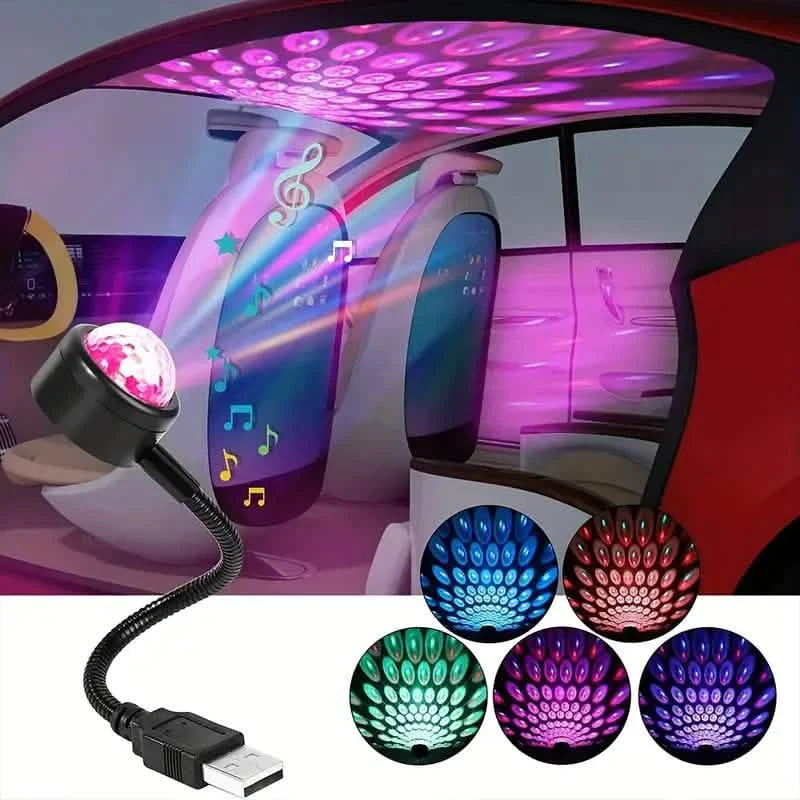 USB Music Rhythm Magic Stage Effect Projection Lamp