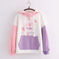 Colorblock Hooded Fleece Sweatshirt with Pockets