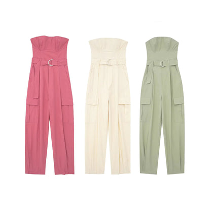 Summer Women's Fashion Strapless Jumpsuit