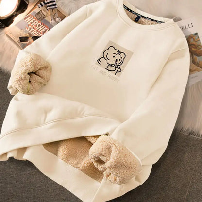 Thickened Printed Sweater for Women