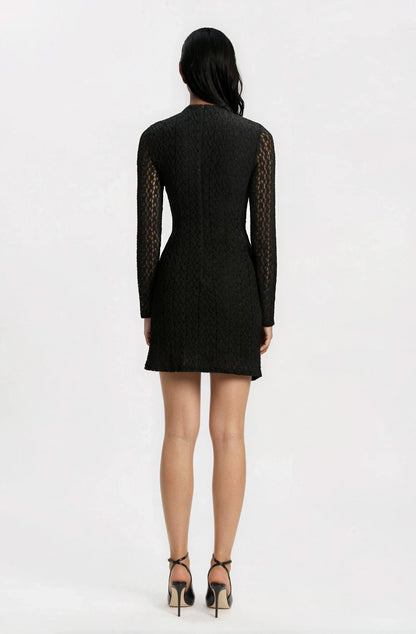 Vezza Floral Mesh Dress – Black XO, Tina