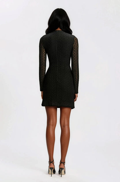 Vezza Floral Mesh Dress – Black XO, Tina