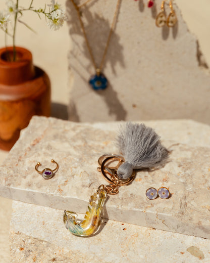 Wildflower Letter Keychain Village Thrive