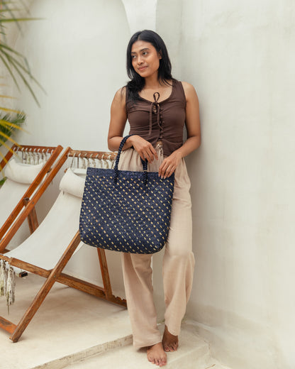 Cove Rattan Beach Tote Bag Village Thrive
