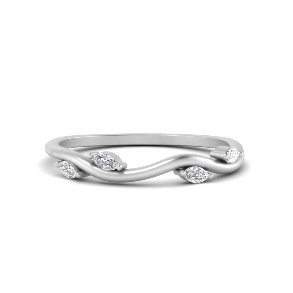 Vine Marquise Simple Wedding Band Fascinating Diamonds