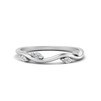 Vine Marquise Simple Wedding Band Fascinating Diamonds