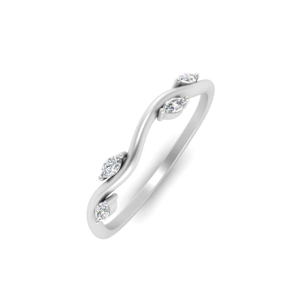 Vine Marquise Simple Wedding Band Fascinating Diamonds