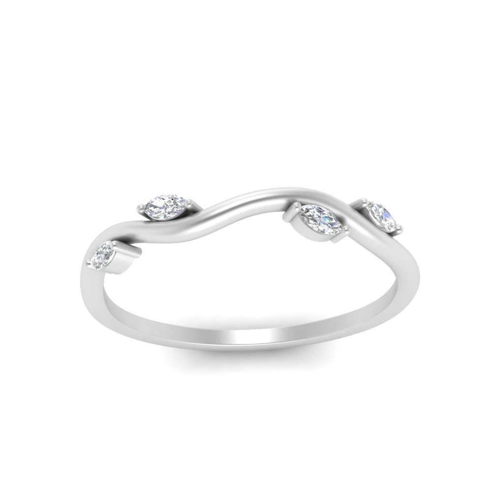 Vine Marquise Simple Wedding Band Fascinating Diamonds