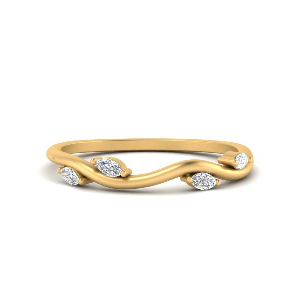 Vine Marquise Simple Wedding Band Fascinating Diamonds