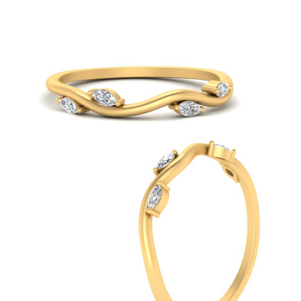Vine Marquise Simple Wedding Band Fascinating Diamonds