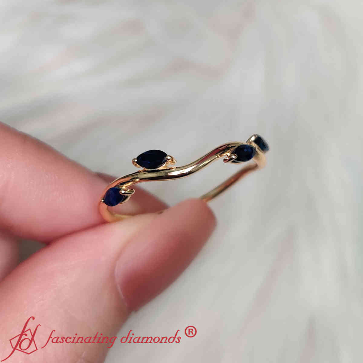 Vine Marquise Simple Wedding Band Fascinating Diamonds