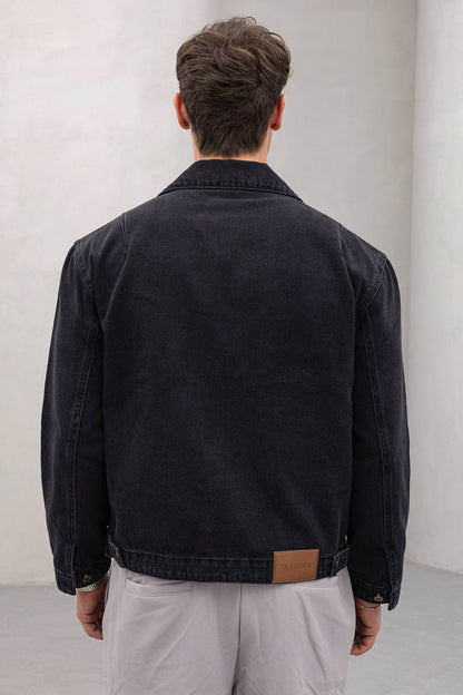 Vintage Washed Denim Jacket - Men's Streetwear Casual Jean Jacket Withinblack