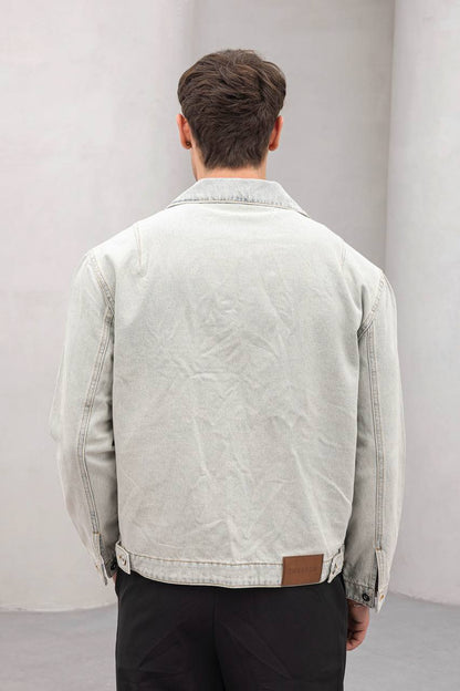 Vintage Washed Denim Jacket - Men's Streetwear Casual Jean Jacket Withinblack