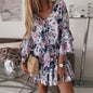 Floral Chiffon Pink Dress for Women