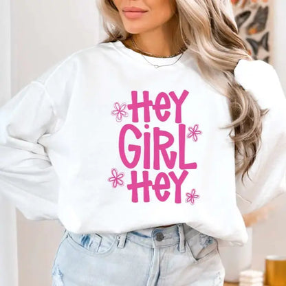 European American Letter Print Sweatshirt for Autumn/Winter