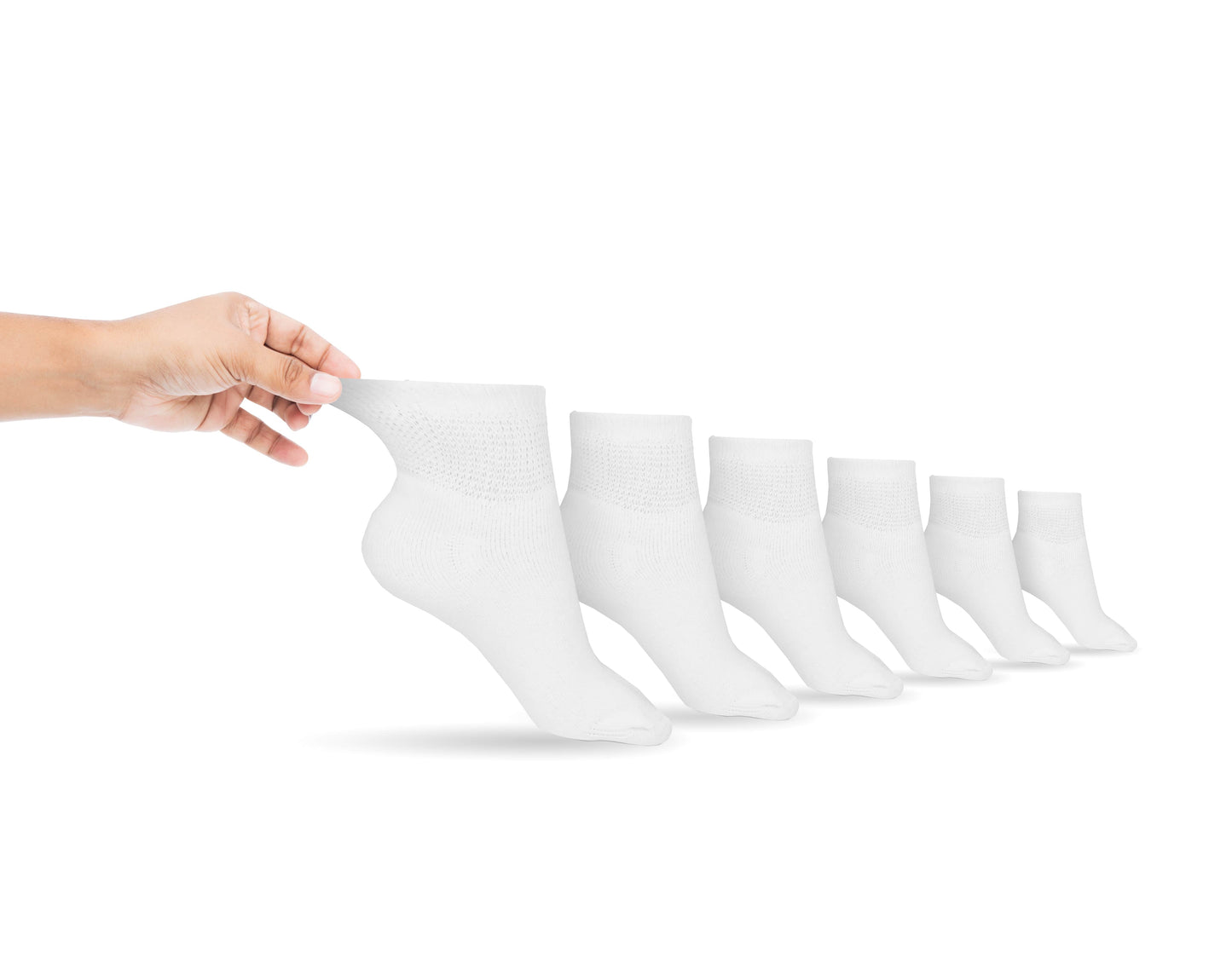 Men's Cotton Diabetic Ankle Socks (6 Pair) DSC