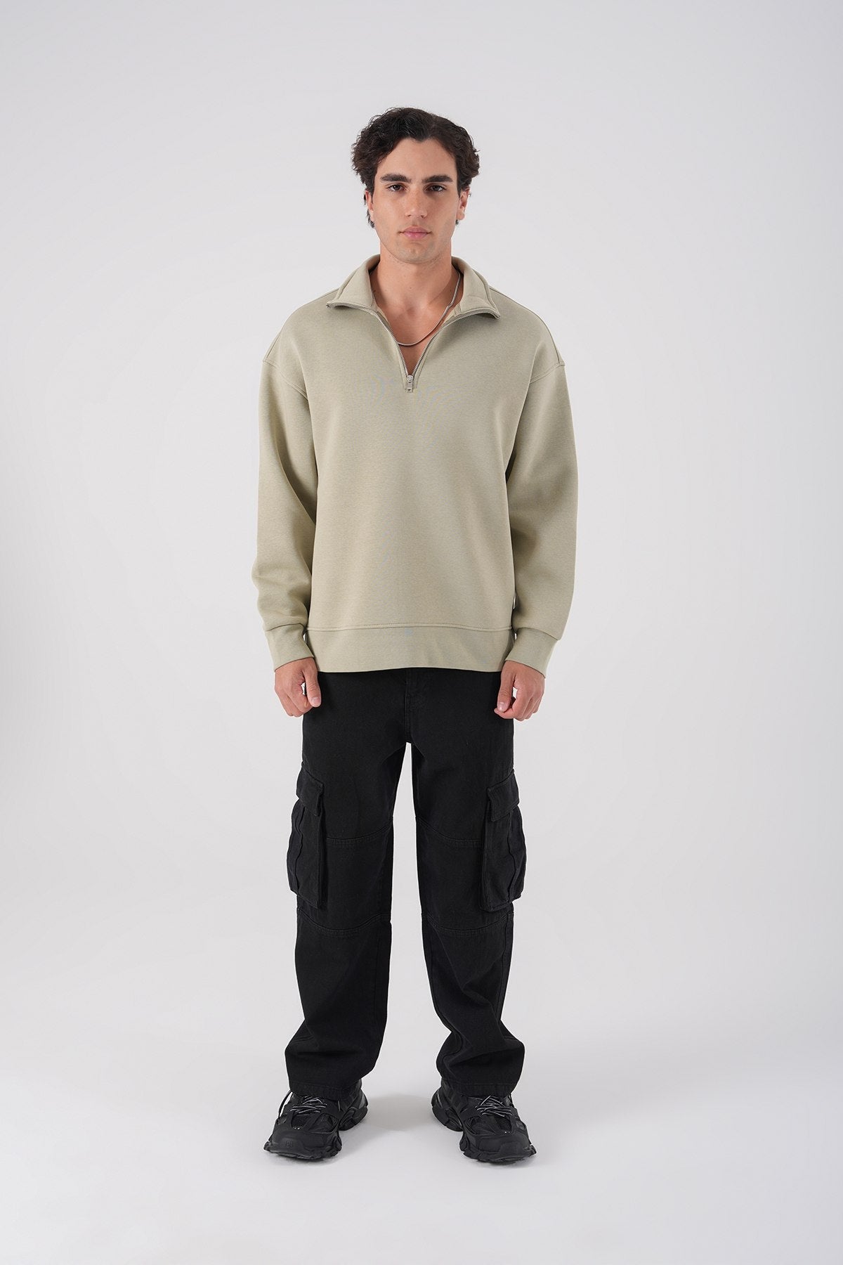 Unisex Oversize Waffle Knit Hoodie with Embossed Text Withinblack