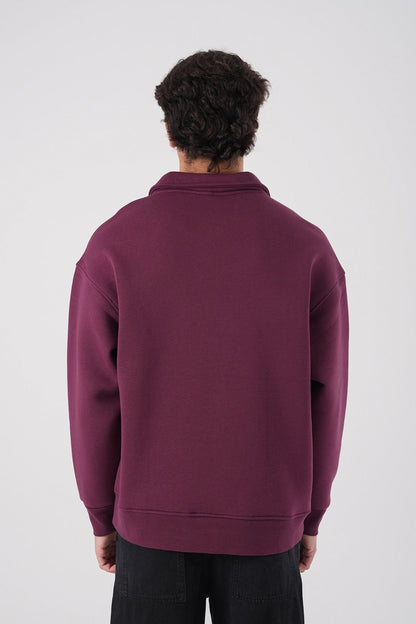 Unisex Oversize Waffle Knit Hoodie with Embossed Text Withinblack