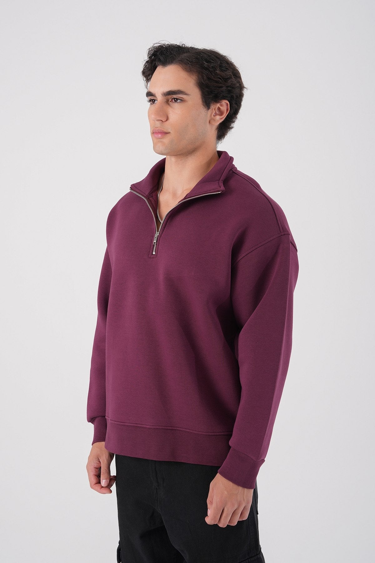 Unisex Oversize Waffle Knit Hoodie with Embossed Text Withinblack