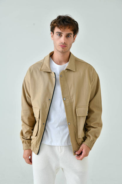 Oversize Washed Gabardine Coat - Unisex Long Trench Coat Withinblack