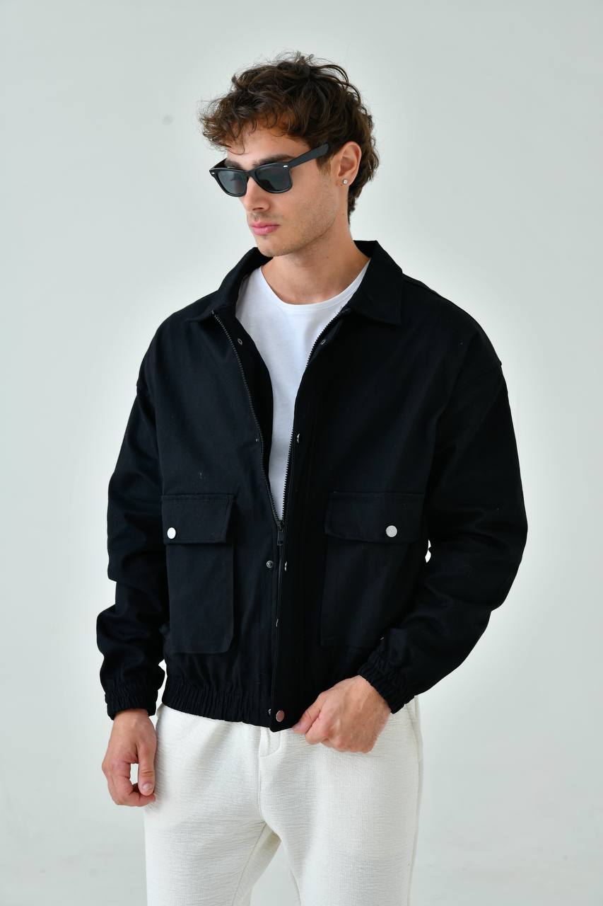Oversize Washed Gabardine Coat - Unisex Long Trench Coat Withinblack