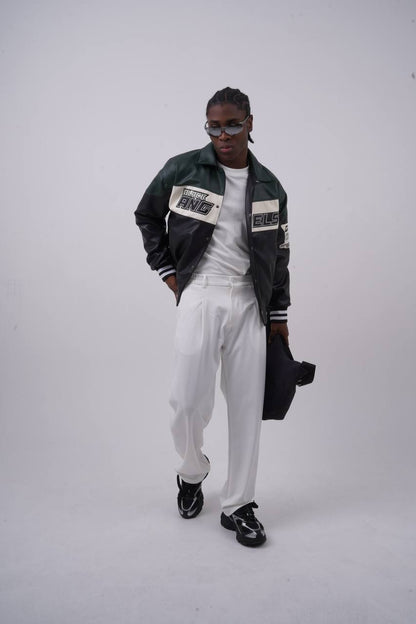 Unisex Washed Oversize Jacket - Heavyweight Gabardine Button-Up Withinblack