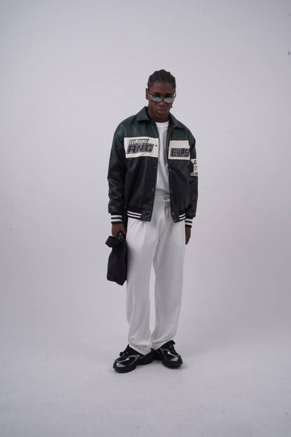 Unisex Washed Oversize Jacket - Heavyweight Gabardine Button-Up Withinblack