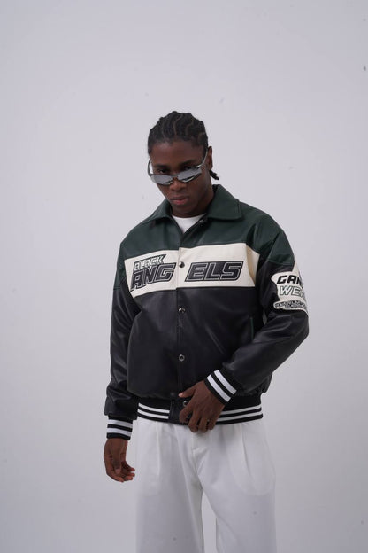 Unisex Washed Oversize Jacket - Heavyweight Gabardine Button-Up Withinblack