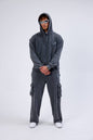 Unisex Washed Oversize Hoodie & Jogger Set - Heavyweight Tracksuit Withinblack