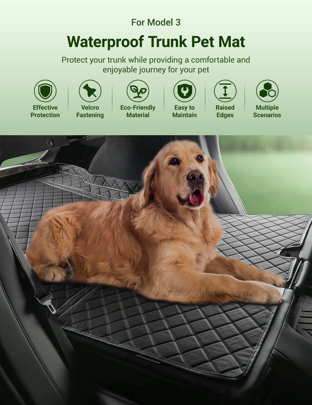 Waterproof Trunk Pet Mat for Tesla Model 3 Tesery Official Store