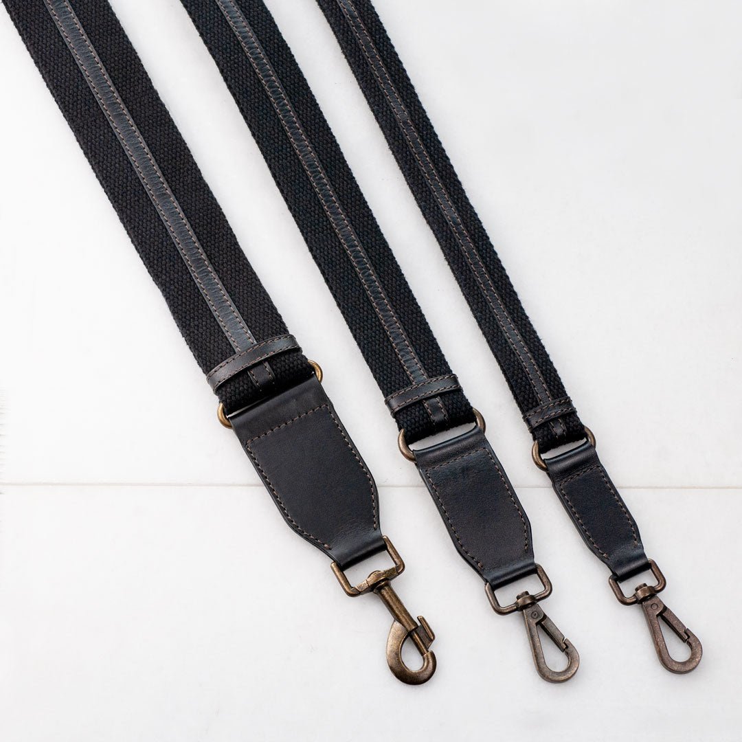 Web/Leather - Black Guitar Strap Urban-Equestrian