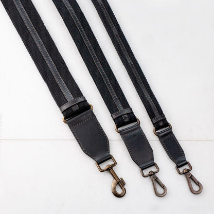 Web/Leather - Black Guitar Strap Urban-Equestrian