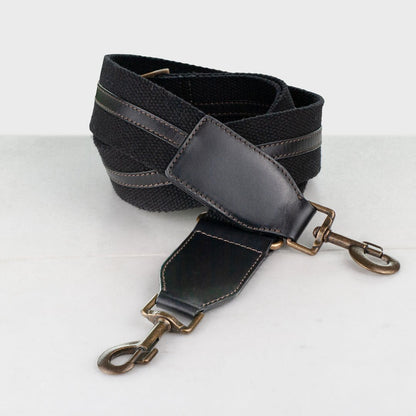 Web/Leather - Black Guitar Strap Urban-Equestrian