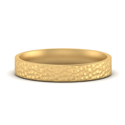 Hammered Wedding Band Comfort Fit 5 mm Fascinating Diamonds