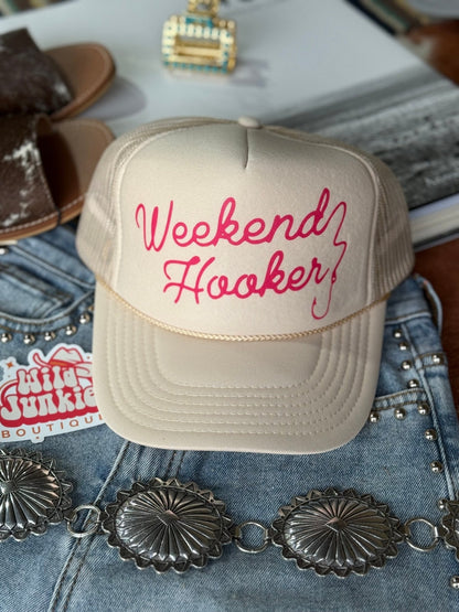 Weekend Hooker Trucker Hat Wild Junkie