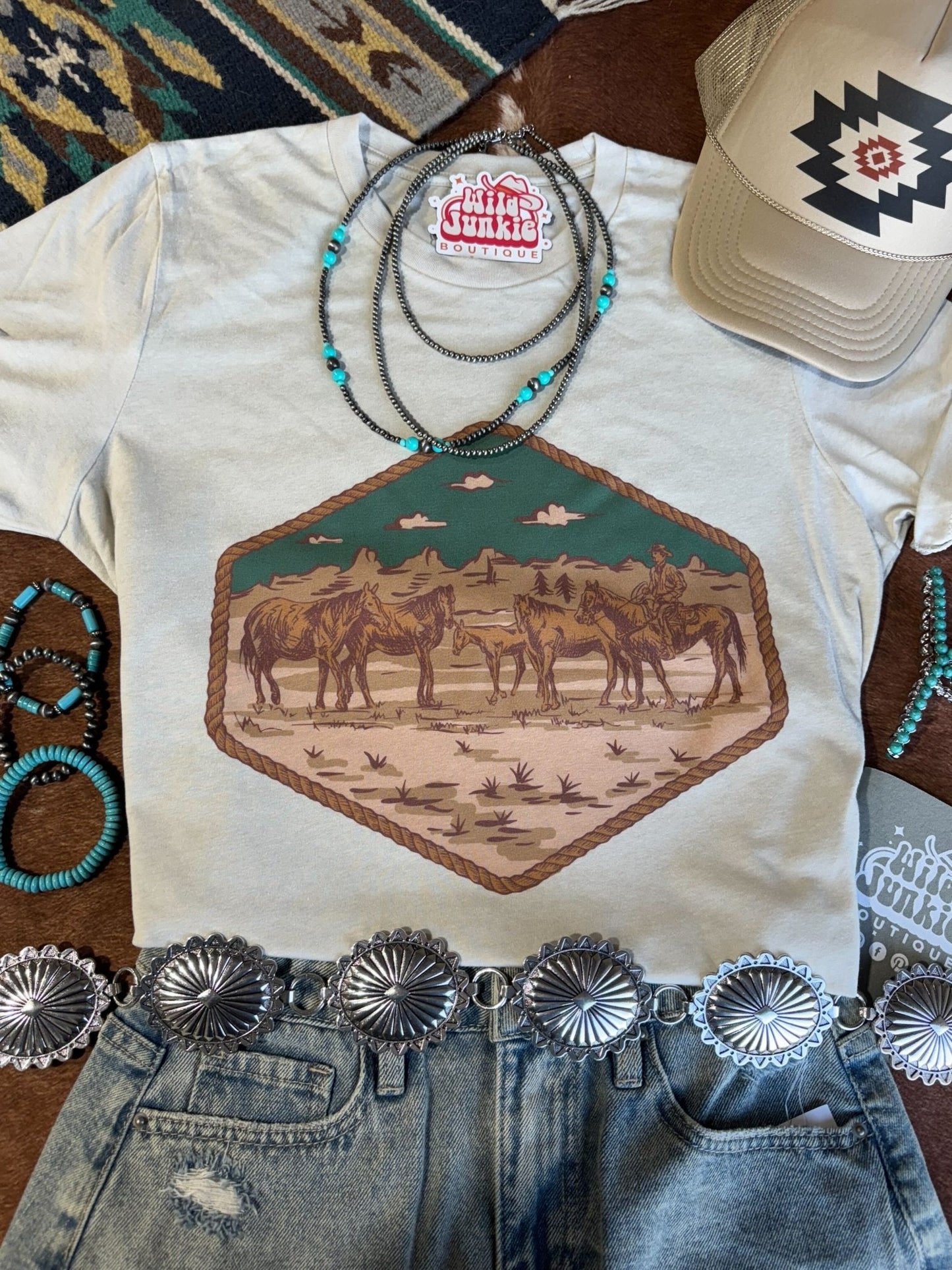 Western Horses Graphic Tee Wild Junkie