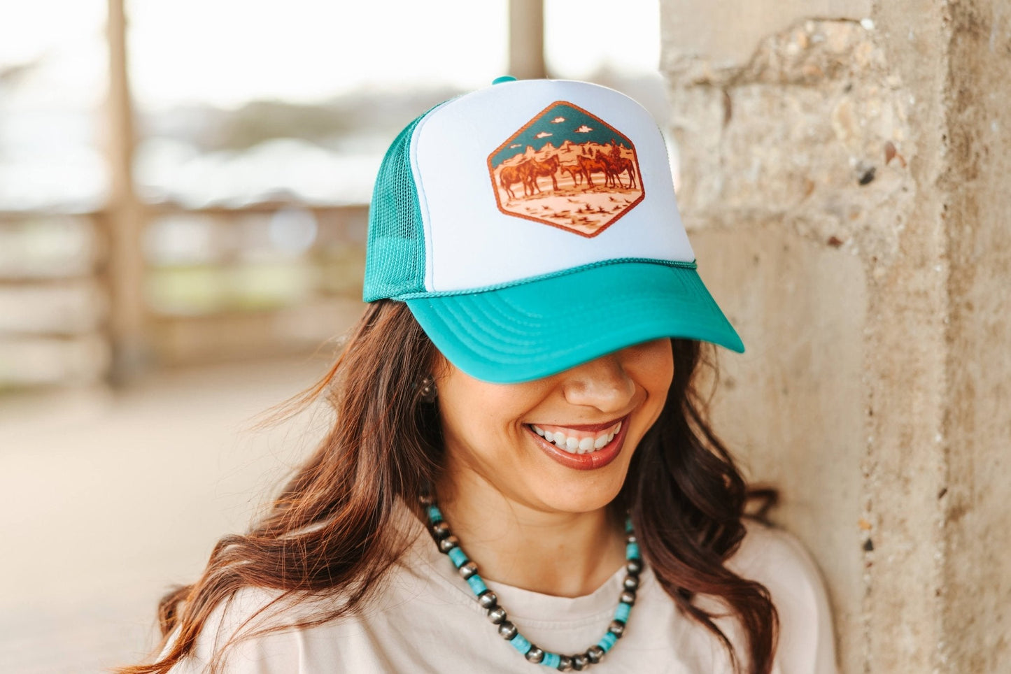 Western Horses Trucker Hat Wild Junkie
