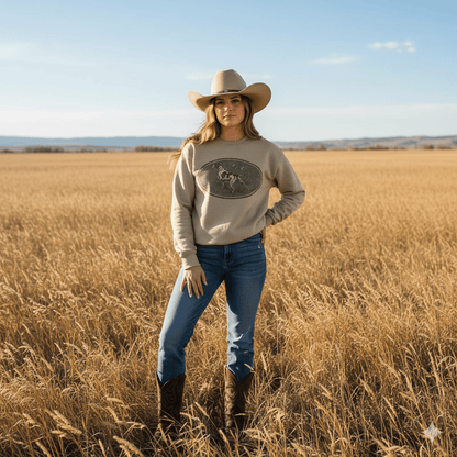Western Hunt Dog Graphic Sweatshirt Wild Junkie