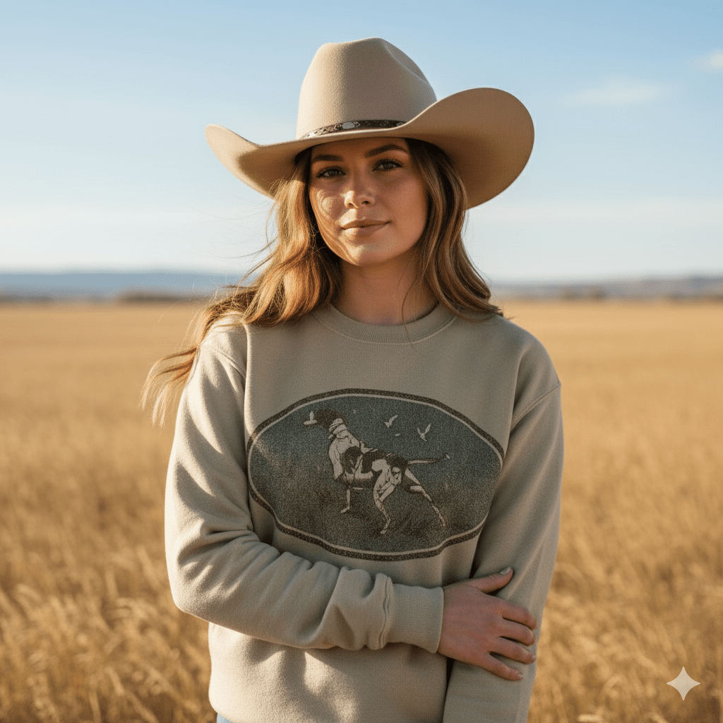 Western Hunt Dog Graphic Sweatshirt Wild Junkie
